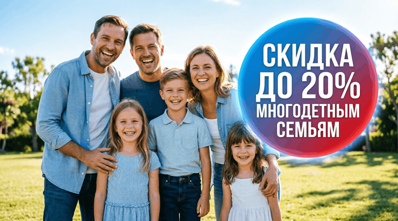 Скидка для многодетных семей